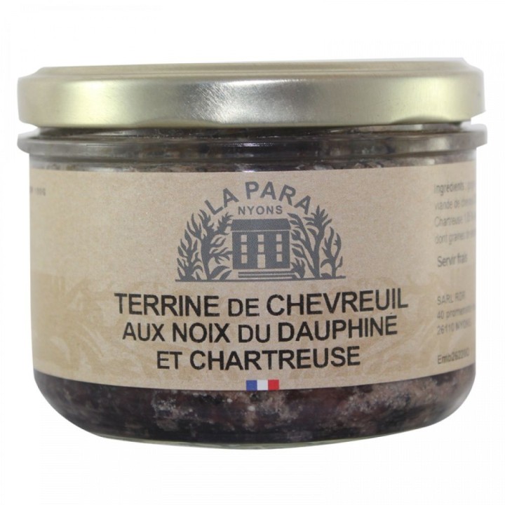 Terrine de Chevreuil aux noix du Dauphiné et Chartreuse 180g