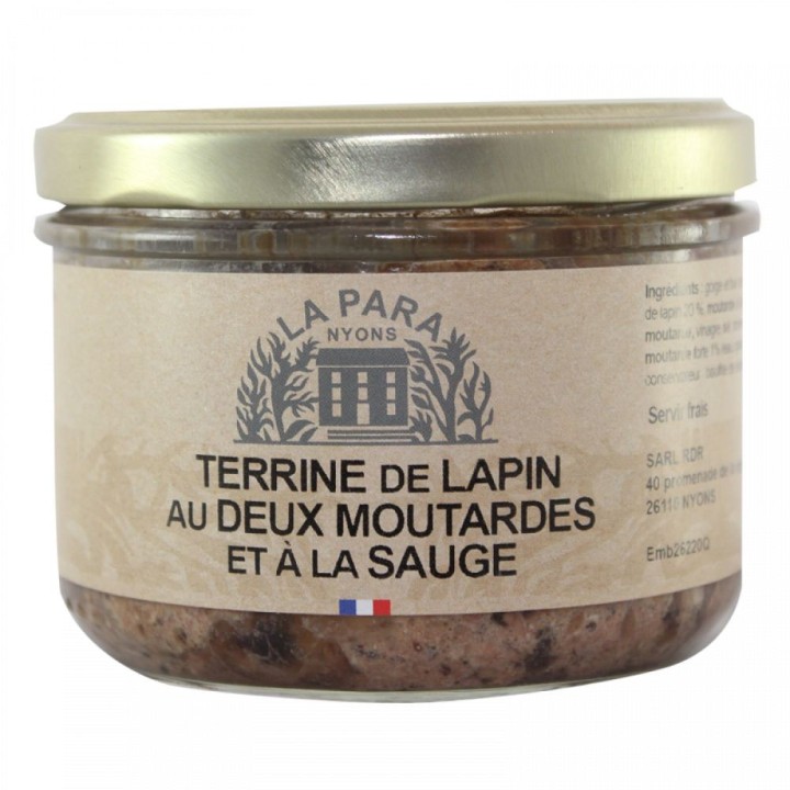 Terrine de Lapin aux 2 Moutardes et Sauge 180 g