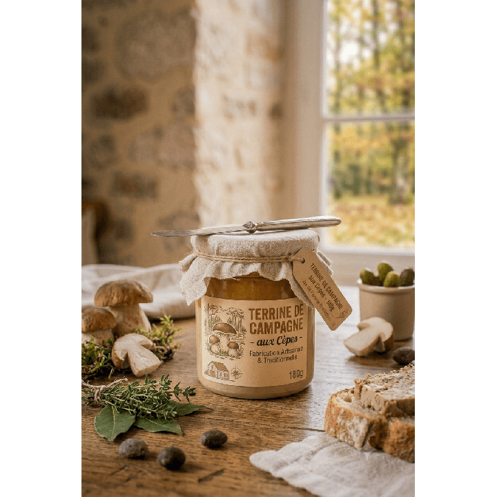 Terrine de campagne aux cèpes 180g