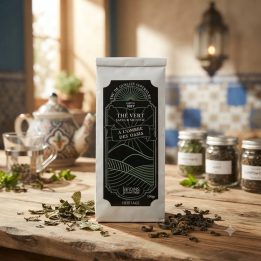 Thé Vert Menthe À l’ombre des oasis – Mélange Gunpowder et Menthe Poivrée