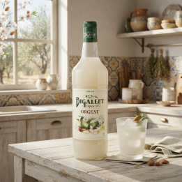 Sirop d'Orgeat Artisanale - Saveur Amande Douce - Bouteille 1L