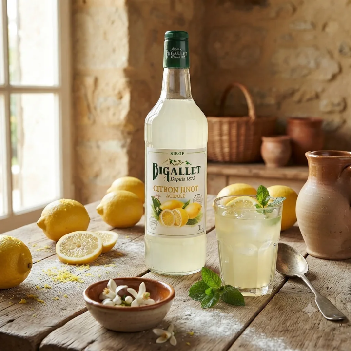 Sirop de Citron Jinot Bigallet – Citron de Sicile – Bouteille 1L